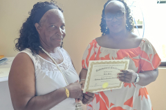 Customer Excellence Training Certificate Awardee: Ms. Greta Pierre